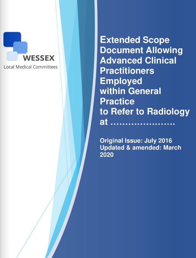Wessex LMC guidance document refer to radiology